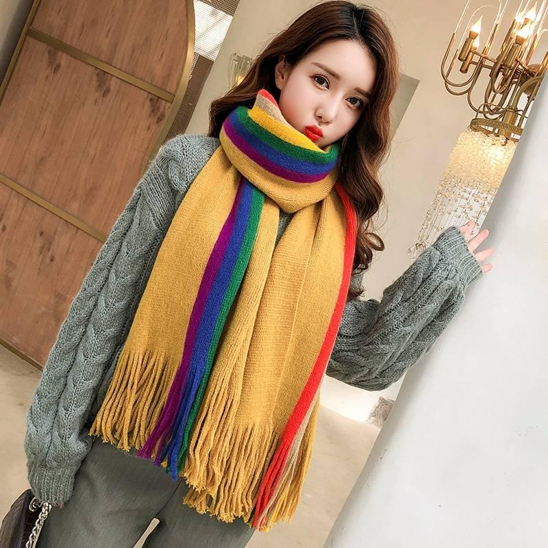 Cotton Scarf Women Winter Linen + Cotton Pashmina Scarf Solid Multi-purpose All-match Shawl Long Scarf