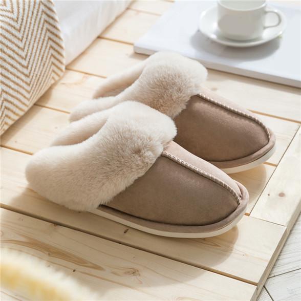 Plush Warm Home Flat Slippers Lightweight Soft Comfortable Winter Slippers Women's Cotton Shoes Indoor Plush Slippers