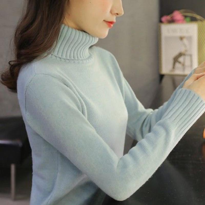 Thicken Sweater Autumn and Winter Turtleneck Sweater Female Long Sleeve Fashion Wild Warm