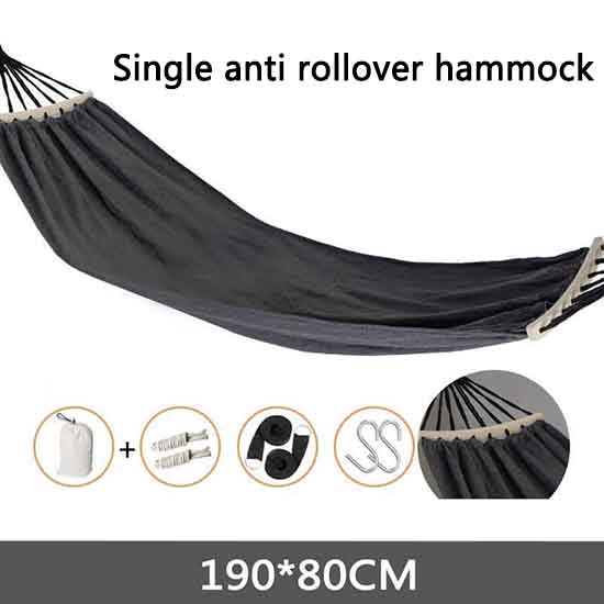 Outdoor Hammock Anti-rollover Thickened Canvas Swing Adult Sleeping Chair Indoor Leisure Camping Beach Hanging Basket