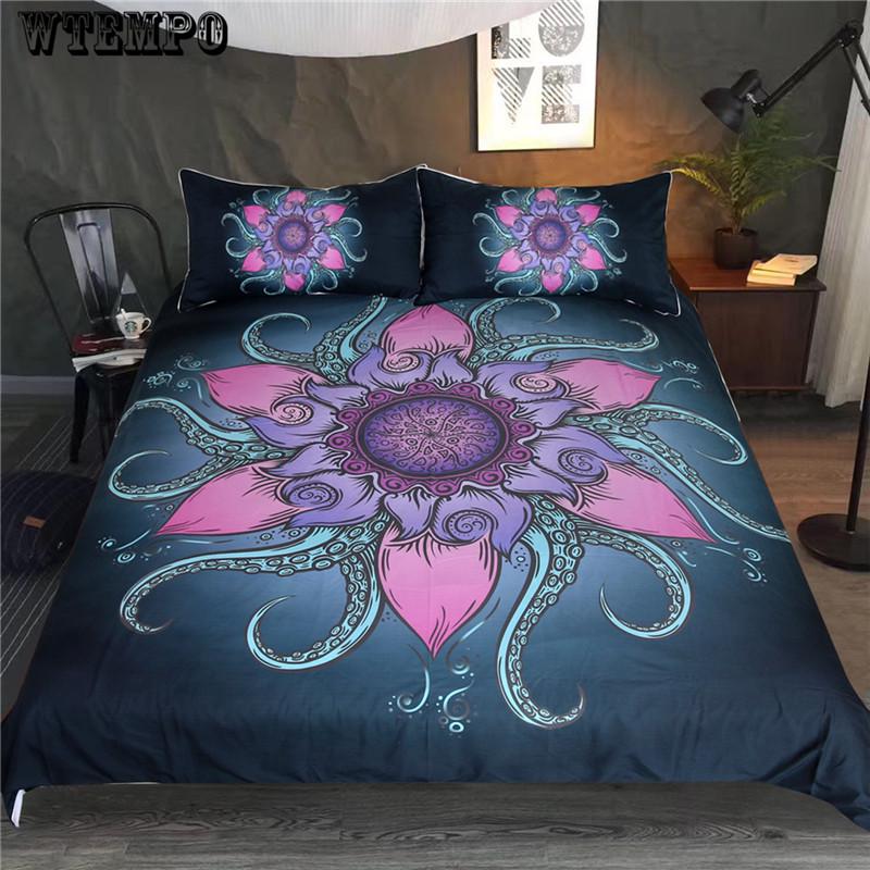 Duvet Cover Fairytale with Sparkling Stars 3D Digital Printing Bedding Sets Black Background