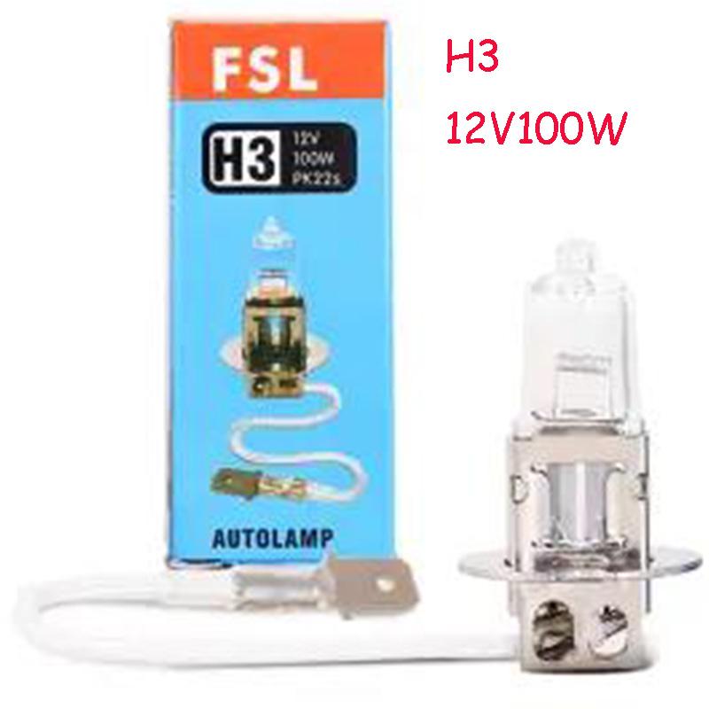 1pc Car Bulb Super Bright White Light H1 H4 H7 H3 High Beam Low Beam Light Integrated Car Front Big Bulb 12V/24V100W Spotlight