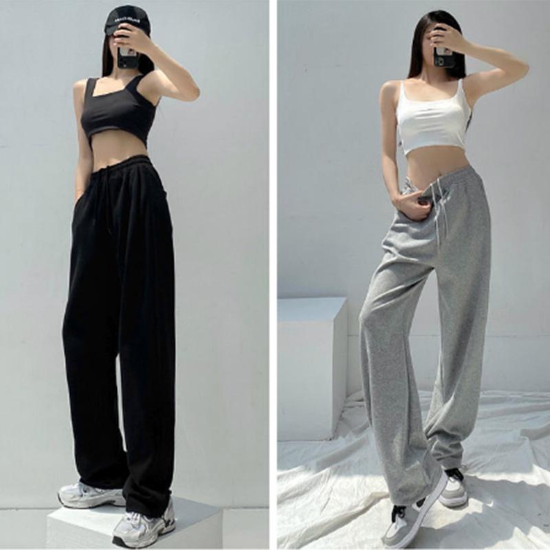 Sweatpants Women's Loose Thin Section Purple Drawstring Thin Leggings Casual Straight Leggings Sweatpants Ins Tide