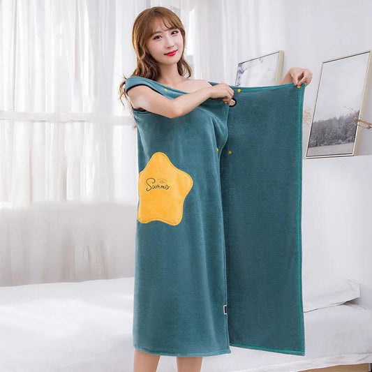 Household Wearable Bathrobes Women Microfiber Soft And Skin-Friendly Absorbent Bath Towels Home Textiles Bathroom Sauna Towels