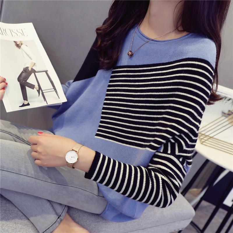 Autumn Short Bat Shirt with A Bottoming Ladies Sweater Loose Knit Outer Top