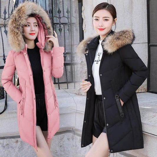 Warm Jacket Fashion Large Size Down Jacket Winter Woman's Cotton Clothing Woman's Winter Long Sleeve