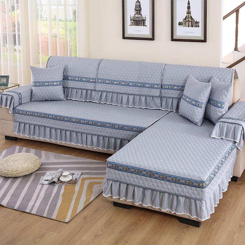 Fabric Sofa Cover Sofa Towel Solid Color Couch Cover Seat Cover Living Room Corner Sofa Towel