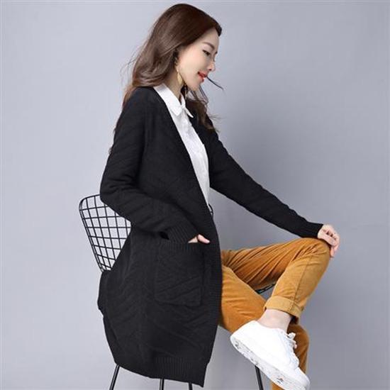 2019 Fashion Cardigans Knitted Sweaters Women Autumn Cardigan Sweater Long Streetwear Coat Female