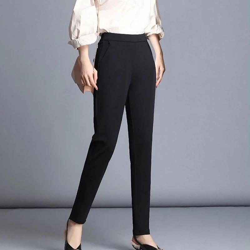 High-waisted Leggings, Spring and Summer Plus Size Loose Korean Version Was Thin, Black Casual Straight-leg Pants Women