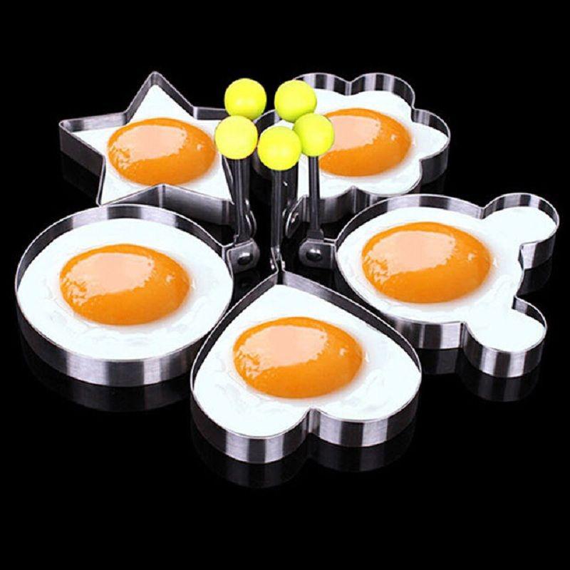 Stainless Steel 5Style Fried Egg Pancake Shaper Omelette Mold Mould Frying Egg Cooking Tools Kitchen Accessories Gadget