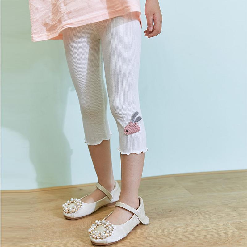 Girls' Leggings Summer Baby Cropped Trousers Thin Outer Wear Kids Children's Cotton Pants