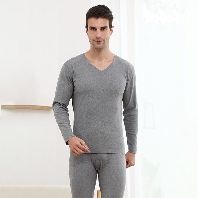 Men Winter Autumn Plus Velvet Thicken Thermal Underwear Tight Suit Constant Temperature Self-heating Soft Lining Male Pajamas Spring Long Sleeve Warm