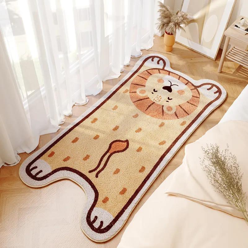 Cartoon Pattern Carpet Bedroom Bedside Blanket Household Long Strip Carpet Special-shaped Floor Mat