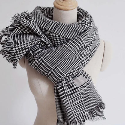 Women's Scarf Autumn and Winter Korean Wild Thickening Long Warm British Plaid Scarves Women