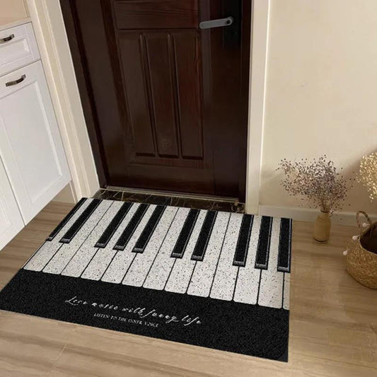 European Style Entrance Creative Piano Wire Loop Waterproof Can Be Cut Music Custom Entrance Rub Feet Easy To Clean Entrance Doormat