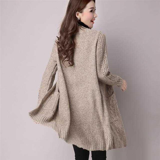 Fashion Long Cardigan Women 2019 Fashion Harajuku Loose Knit Sweater Women Casual Jacket Coat Autumn