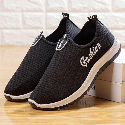 Women's Trendy Fashion Cloth Shoes Walking Shoes Comfortable and Wear-resistant Single Shoes Breathable Non-slip Shoes