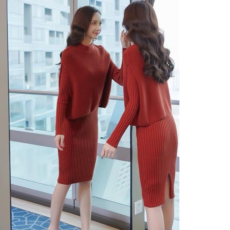 Women Package Hip Knitted Spring Dress Sexy Elegant Slim Bodycon Dress Autumn Long Vestidos Female