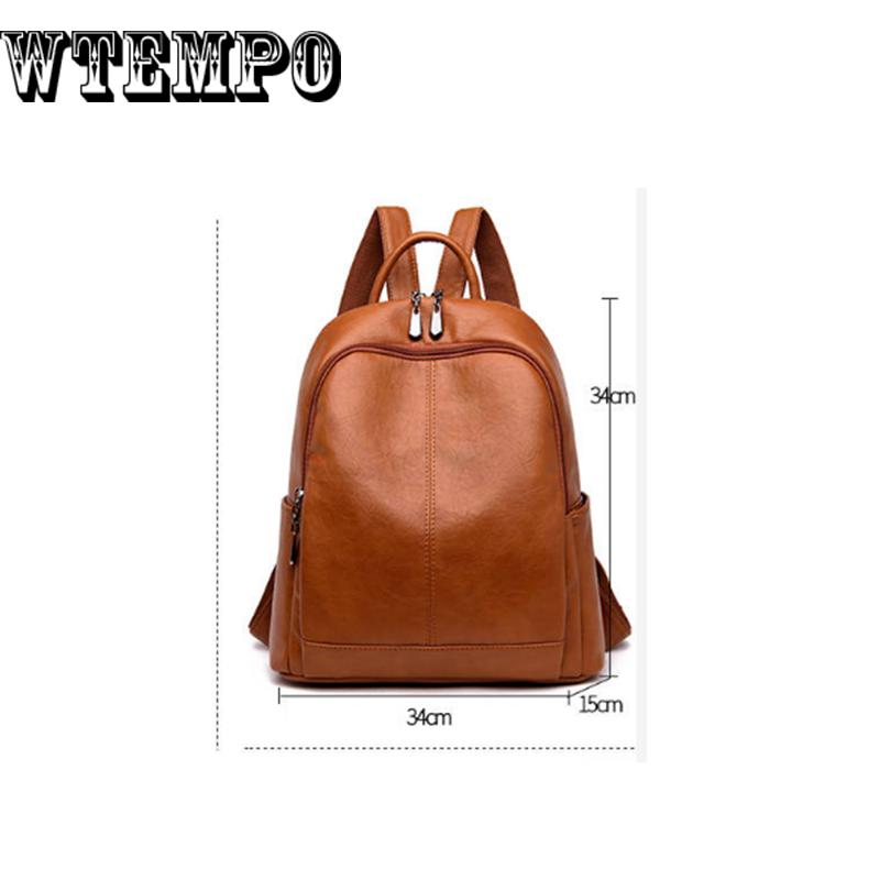 Women's travel backpack high quality leather mini ladies backpack Female student shoulder school bag