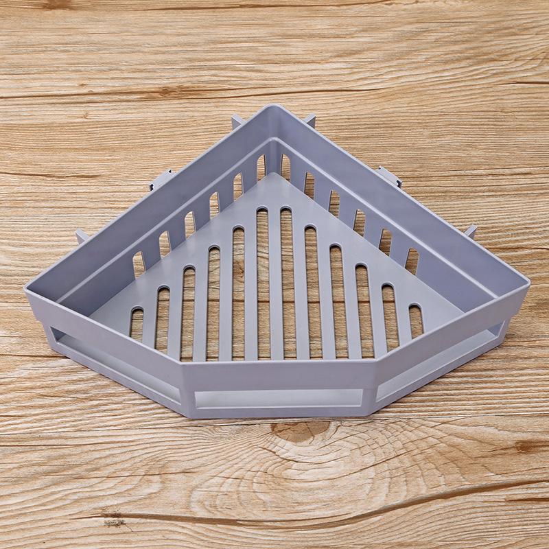 Kitchen Corner Storage Rack Traceless Plastic Bathroom Organizer Shower Shelf