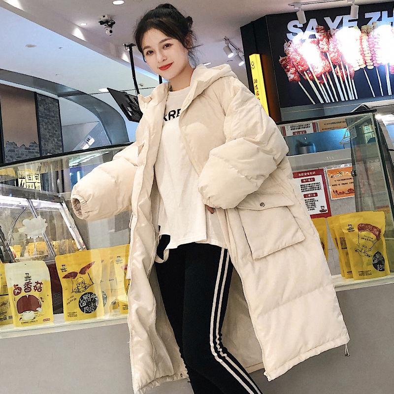 Winter Jacket Women's Bread Coat Student Korean Style Loose Cotton Coat Mid-length Thick Padded Jacket