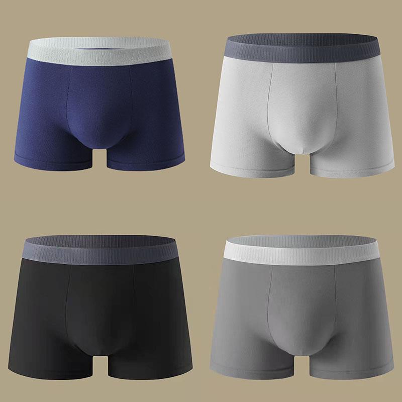 Men Underwear Cotton Boxershorts Graphene Antibacterial Boxers Mid Waist Solid Color Male Panties Breathable Boxers