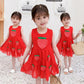 Summer Girls Dress 0-5 Years Old Baby Girl Skirt Baby Sleeveless Chiffon Vest Skirt Cute Cake Skirt Strawberry Skirt