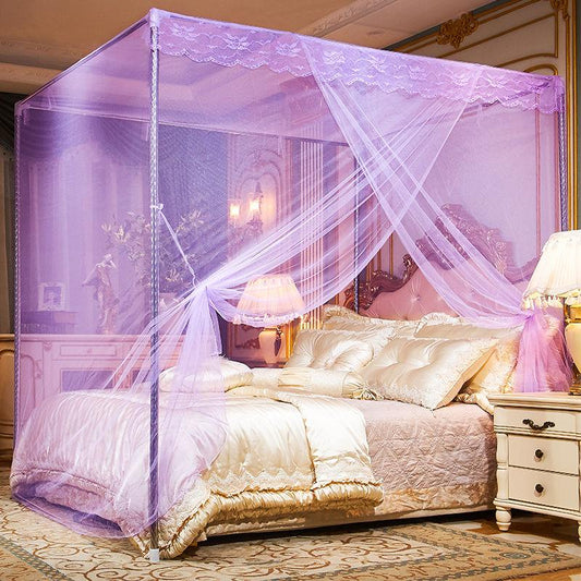 Single Door Mosquito Net Encryption Single Door Home Traditional Old-fashioned Floor Without Bracket Strap Mosquito Net Lace Princess Style