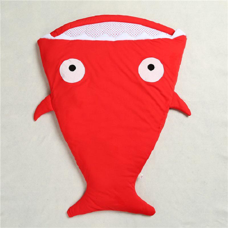 6 Colors Baby Sleeping Bag Cute Cartoon Shark Babies Sleep Bag Soft Thick Blanket Shark Babies Newborn Infant Kids Warm Swaddle