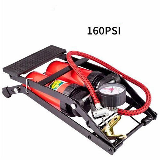 Pedal Type Car Air Pump Meter Display Pump Double Cylinder Multi-function Inflator for Car Bicycle Basketball Motor Boat