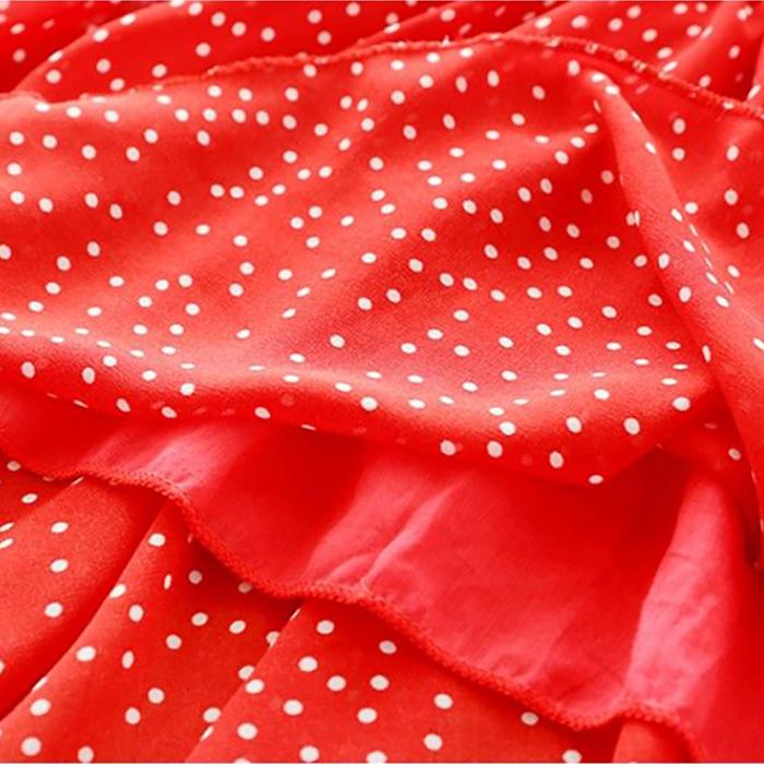 Toddler Child Baby Girls' Polka Dot Printing Suspender Ruffle Sleeveless Princess Dress