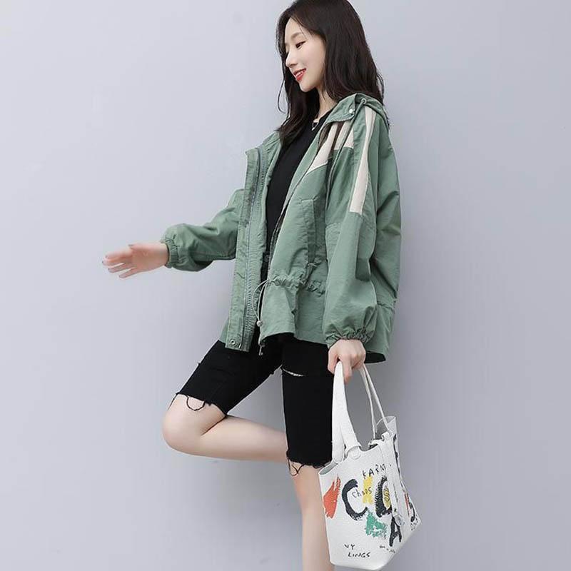 Women's Short Windbreaker Spring and Autumn Style Korean Fashion Loose Casual Short Jacket Women