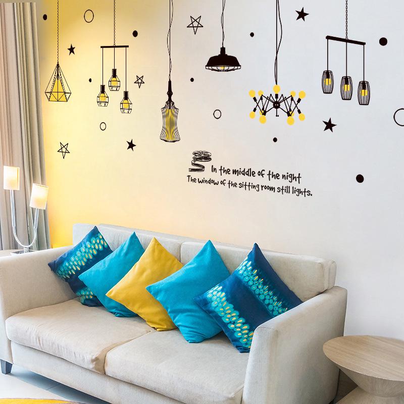 Creative personality chandelier self-adhesive wallpaper stickers