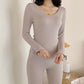 Autumn Clothes Long Trousers Suit Women's Thermal Underwear Winter Thin Body Shaping Sexy Tight Cotton Sweater