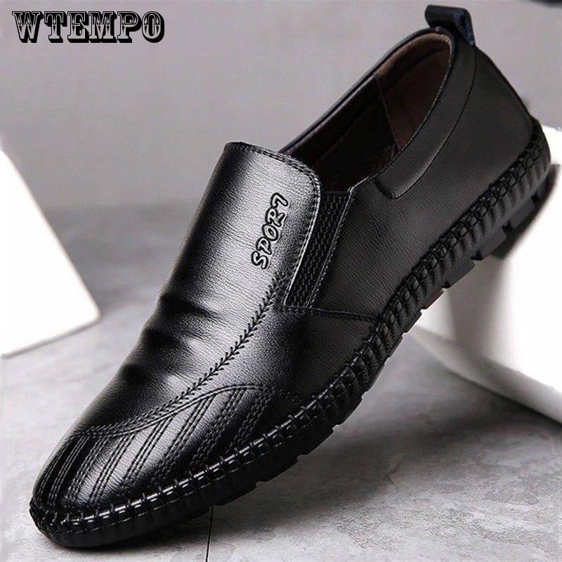 Men Shoes Casual Luxury Summer Loafers Genuine Leather Moccasins blue Breathable Shoes