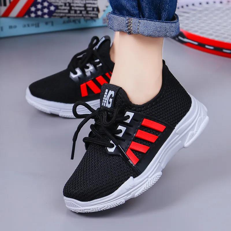 Fashionable Children Infant Kids Baby Girls Boys Solid Stretch Mesh Net Breathable Sport Run Sneakers Shoes