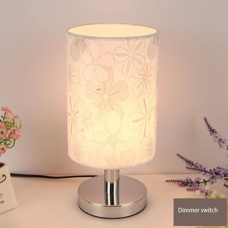 Fabric Table Lamp Bedroom Bedside Simple Modern Creative Decoration Night Light Eye Protection Warm Light Bedside Lamp