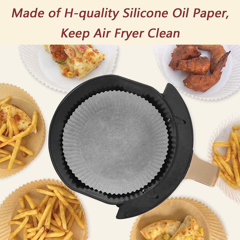 Air Fryer Paper Tray Paper Pad Oil Paper Baking Tray Paper Baking Special Paper Household Natural Color Greaseproof Paper