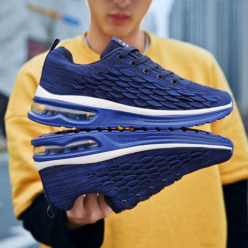 Summer Men's Sports Shoes Shock Absorption Air Cushion Shoes Breathable Running Shoes Men's Casual Shoes