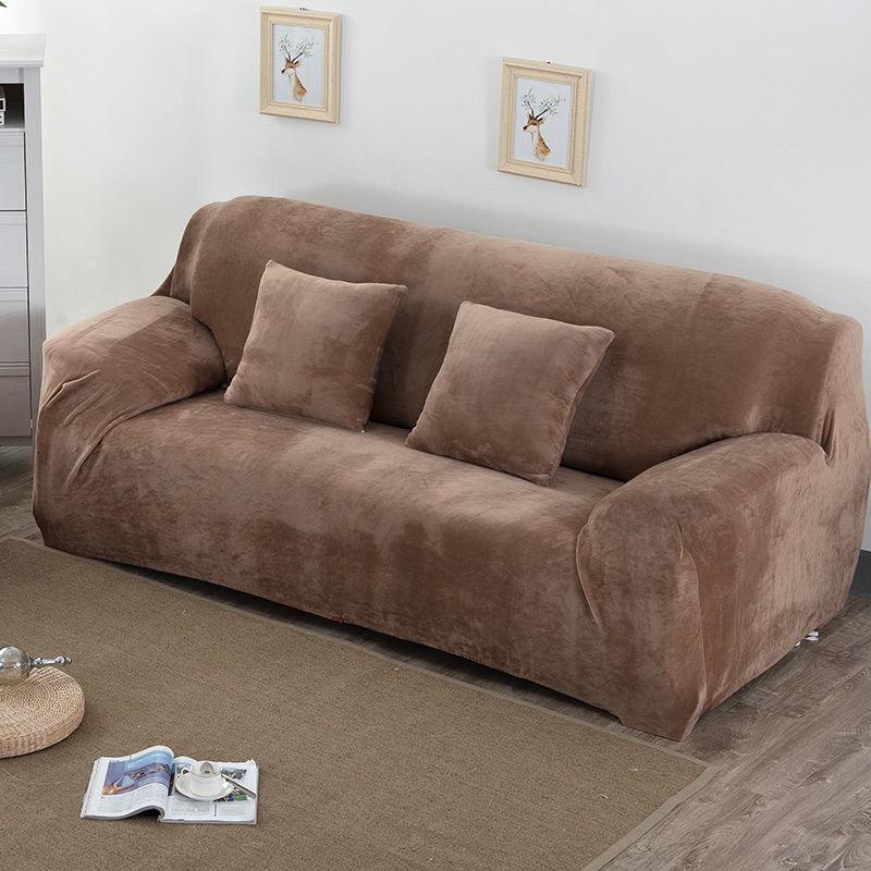 Thicken Plush Elastic Sofa Covers for Living Room Universal All-inclusive Sectional Couch Cover Sofa Cover 1/2/3/4 seater