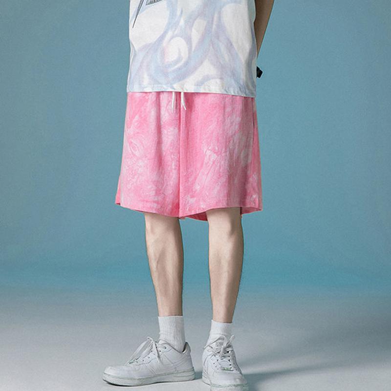 Summer Tie-dye Casual Shorts Men’s Outer Wear Thin Loose Loose Summer Korean Version of All-match Sports Five-point Pants