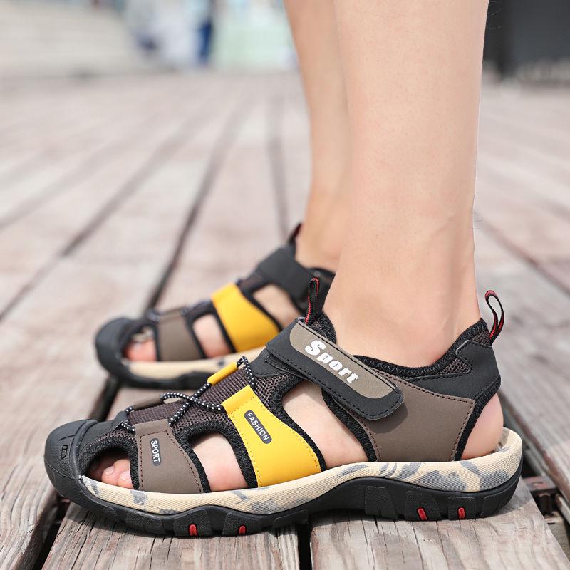 Summer Men's Sandals Outdoor Cow Leather Anti-skid Sports and Leisure Lightweight Fashion Hiking Sandals