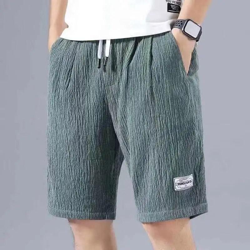 Summer Shorts Men's Ice Silk Thin Loose Sports Pants Men's Youth Trend All-match Casual Five-point Pants