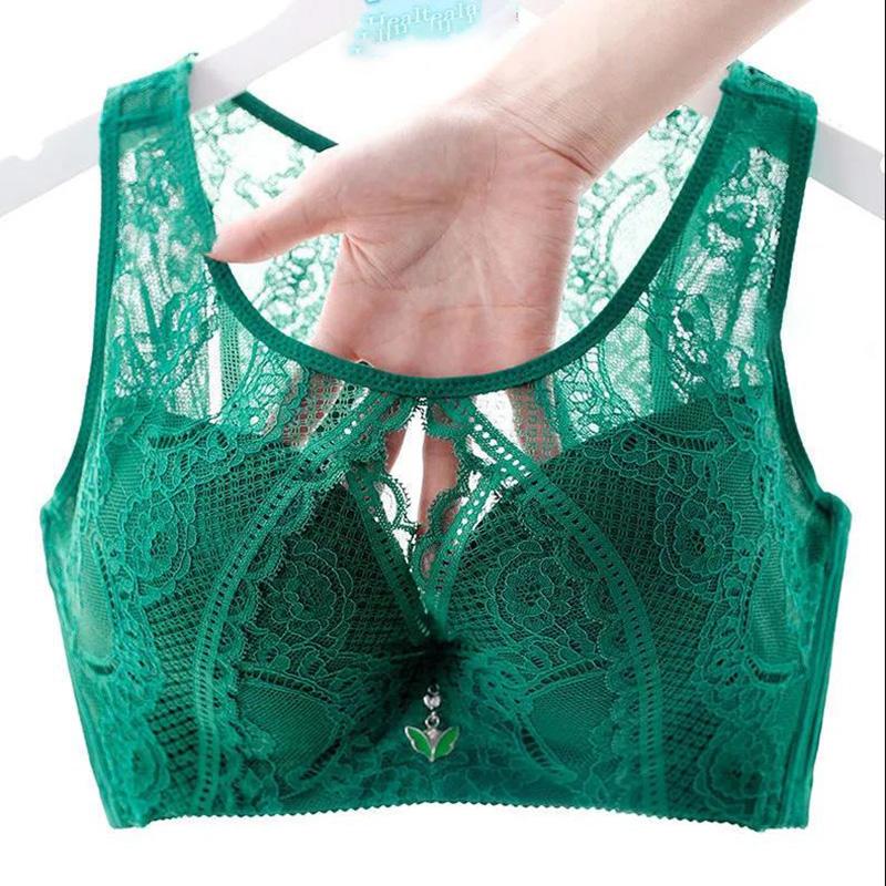 Thin and Large Size Underwear Ladies Gather Beautiful Back Anti-sagging Gather Micro-adjustment No Steel Ring Ladies Corset Big Cup Bra