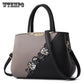 Handbag Fashion Women Leather Embroidery Flower Ladies Shoulder Bag