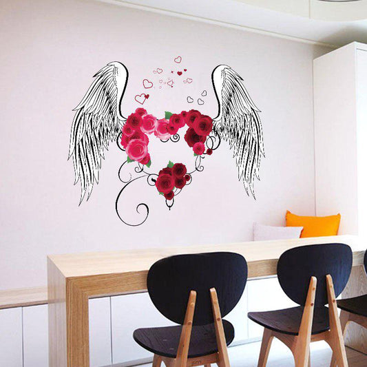 [Wall sticker] Love feathers angel wall stickers for kids rooms nursery girl bedroom home decoration