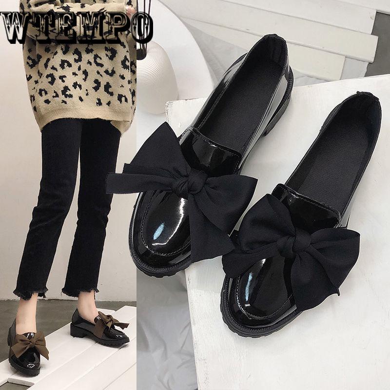 Shoes Woman Thick Heels Oxford Shoes For Women Leather Creepers Casual Oxfords Flats Women Shoes