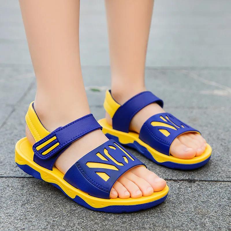 Boys Shoes In Summer Boys Soft Sole Anti-slip Casual Sandals Kids Outdoor Beach Flat Sandals