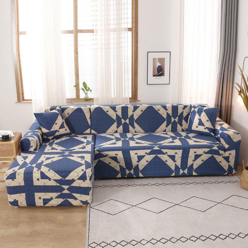 1-4 Seat Sofa Cover All-inclusive Universal Cover Fashion Printed Stretch Universal Sofa Cover Cover Leather Sofa Cushion Towel Full Cover Cloth