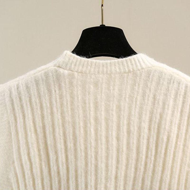 Autumn and Winter Knitted Pullover Vest V-neck Loose Solid Color Tops Fashion Short Women Tops